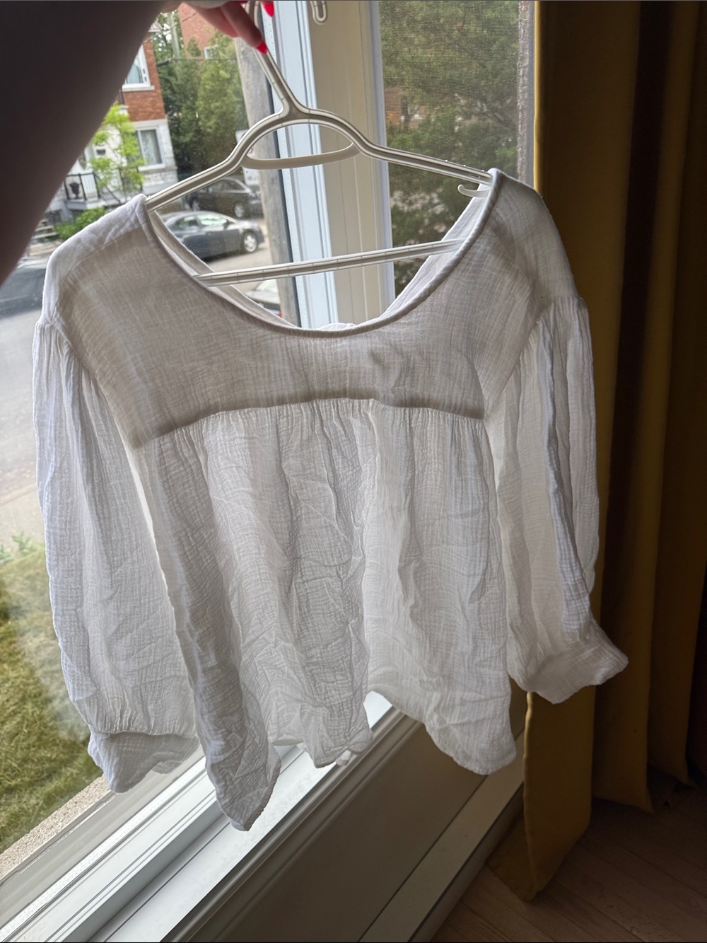 Women’s White Gauze Lightweight Peasant Top - - Jillian Harris x Joe Fresh